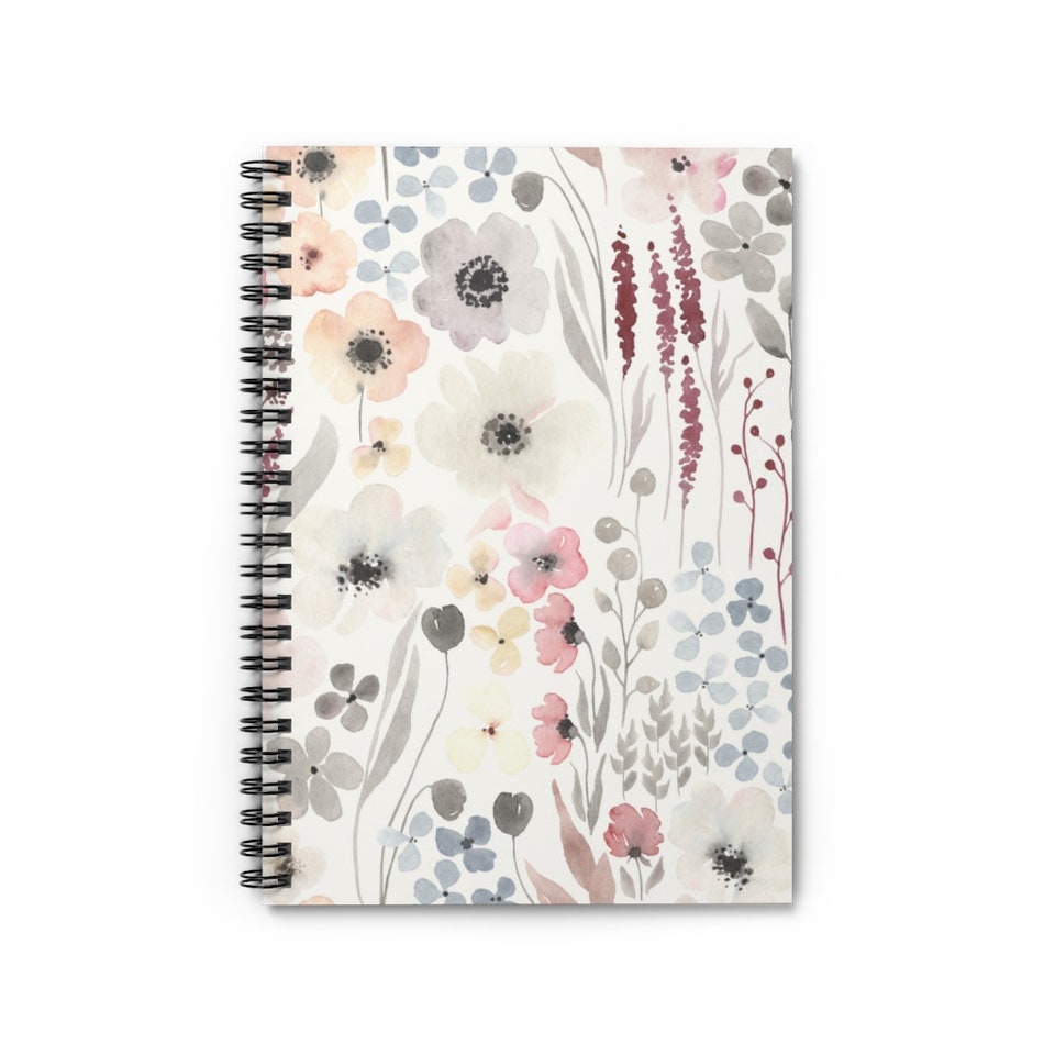 Discover Floral Spiral Notebook - Ruled Line