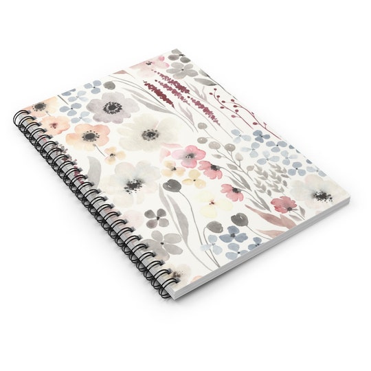 Disover Floral Spiral Notebook - Ruled Line