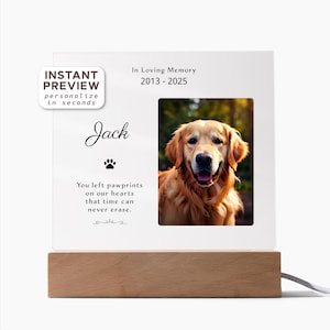 Personalized Dog Remembrance Acrylic Print Plaque, Personalised Pet Loss Gift, Pet Memorial, Dog Lover Gift, Custom Bereavement Gift