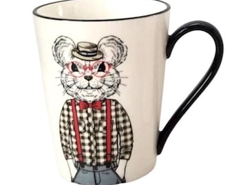 Signature Housewares Hipster Mouse in Suspenders, EB