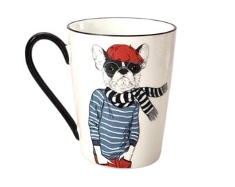 Signature Housewares Hipster Dog in Scarf and Baret, EB