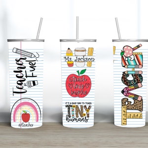 Customizable Teacher Tumbler, Teacher Appreciation Tumbler, Gift for Teacher
