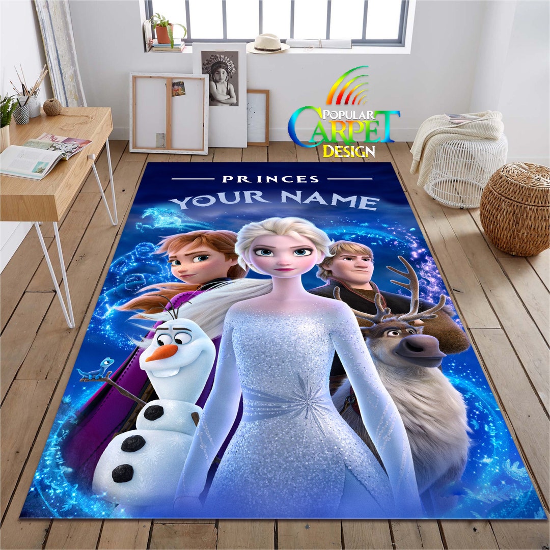 Elsa Anna Olaf Rug 569 Frozen Rug Kids Room Rug Nursery Etsy