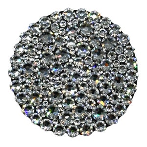 Alpha Bling Black Phone Grip/Phone Stand made with Multi Sized Crystal Clear Swarovski Crystals