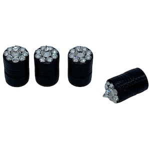 Alpha Bling Clear Crystal Spike High Quality Corrosion Resistant Tire Valve Stem Caps