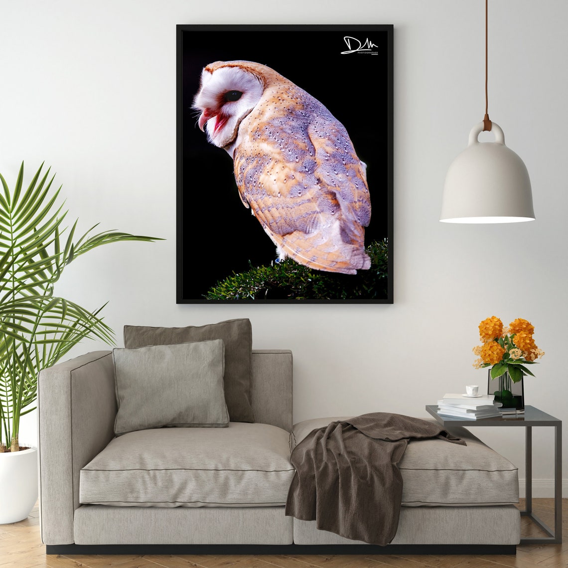 Black Background Owl Printable, Artwork Printable, Poster Owl Printable ...