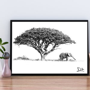 Black and White Tree Printable, Artwork Printable, Poster Printable ...
