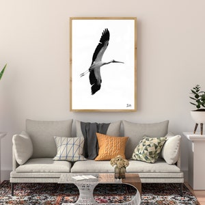 Black and White Bird Printable, Artwork Printable, Poster Printable ...