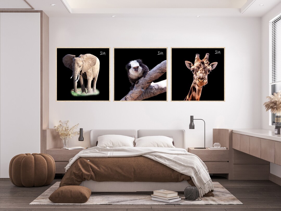 Ainimal Printable Set Animal Wall Art Set Wall Art Home Etsy