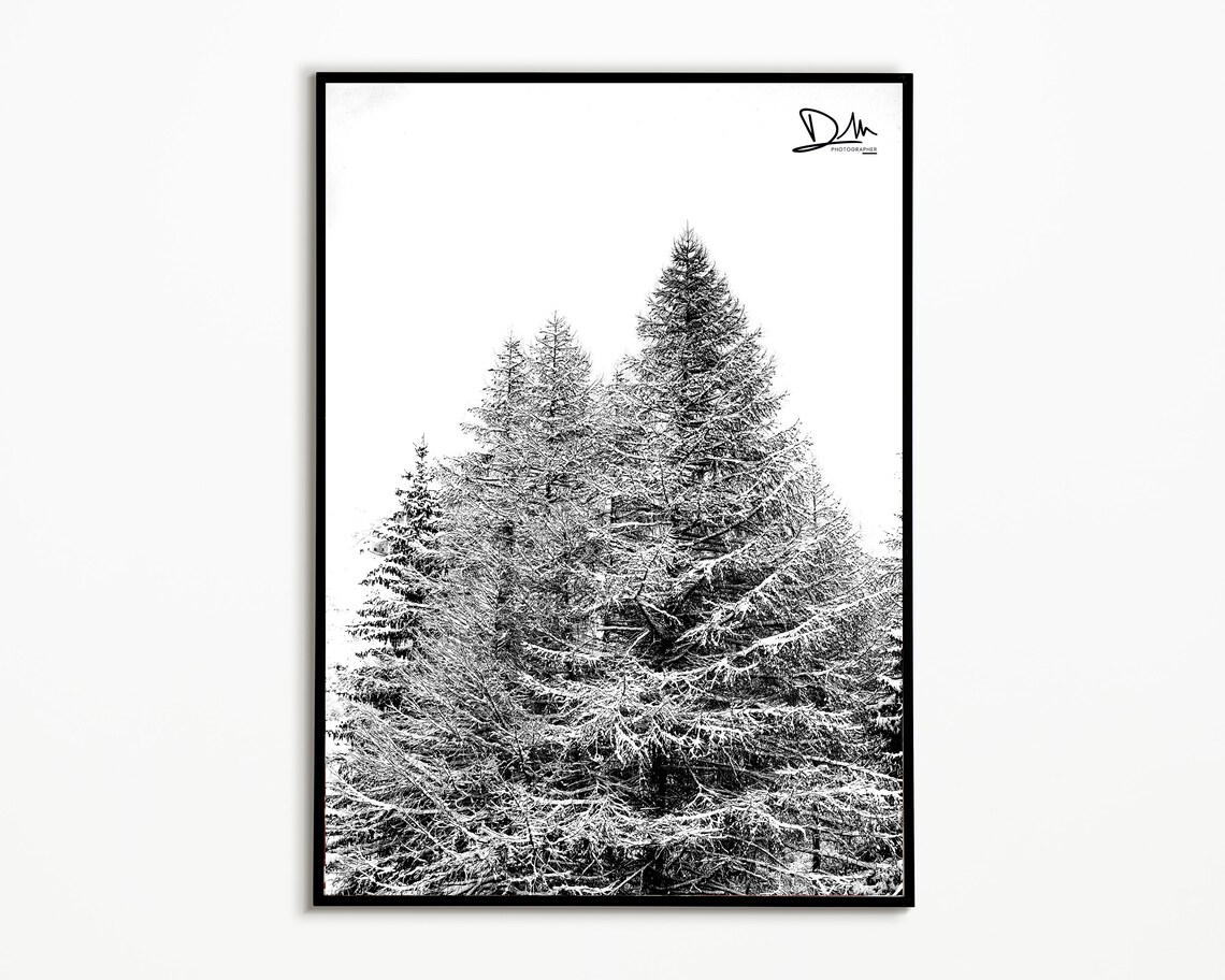 Black and White Trees Printable, Artwork Printable, Poster Printable ...