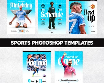 Sjablonen voor sociale media voor sport | 5 Photoshop-PSD's