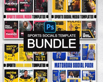 Photoshop Ultimate Sports Social Media Template Bundle | Fully Editable Designs