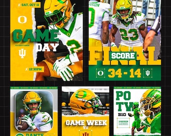 Photoshop Sports Social Media Templates | Editable Football Graphics