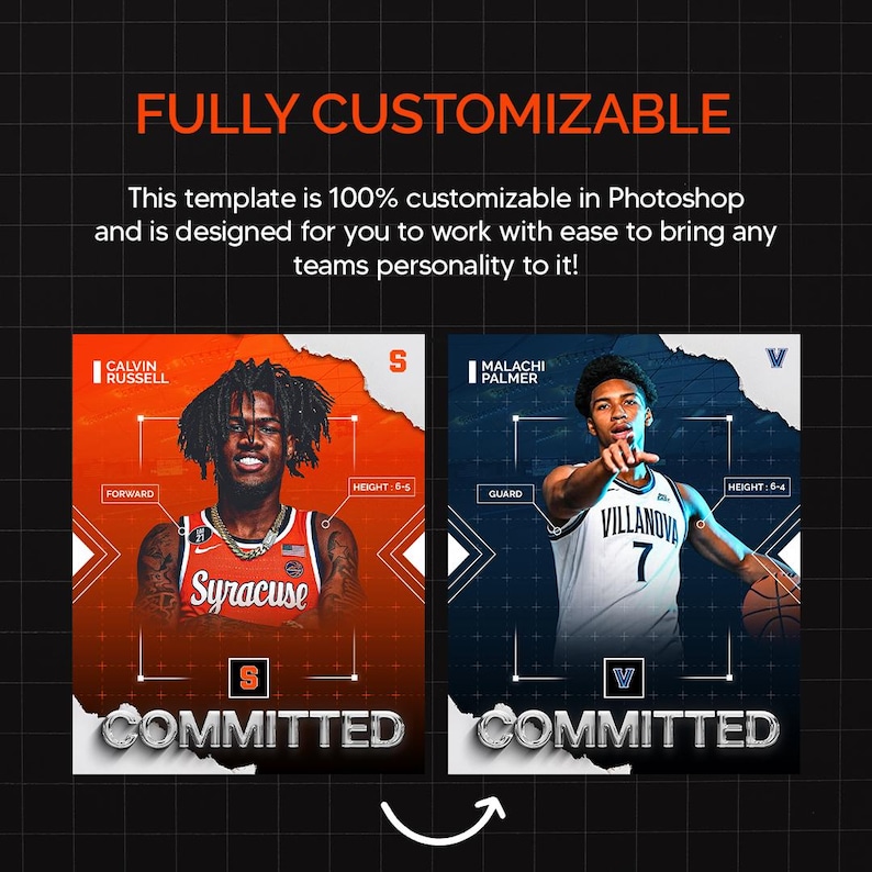 Sports Commitment Graphic for Social Media | Photoshop - Etsy