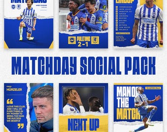 Photoshop Sports Social Media Templates: Editable Matchday Designs