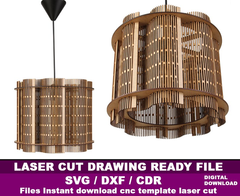Laser Cutting Cnc Cutting File Chandelier for Lighting Fixtures CDR DXF
