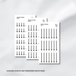 Black Arrow Sticker Sheet - Short, Medium, Long Arrows | Functional Planner Stickers, Deco Stickers for Journal, Minimalistic Sticker Sheet