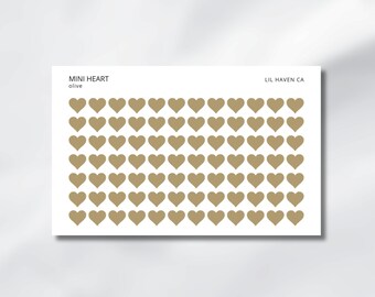 TRANSPARENT MINI HEARTS Planner Stickers | Minimalist Planning ...