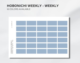 Hobonichi Weekly - Weekly Highlights, Planner Sticker Sheet, Minimal & Functional Planner Stickers, Bullet Journal, Transparent Matte Finish
