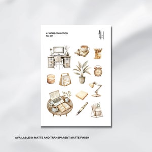 Collection At Home, feuille d'autocollants Home Vibes, Stickers Vie quotidienne, Stickers Agenda, Stickers Journal, Stickers Mats et Transparents | N° 01