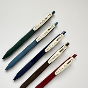 ZEBRA VINTAGE SARASA Set No. 02 | Sarasa Vintage Color 0.5 mm, Zebra Sarasa Clip Gel Pen 5 Colors