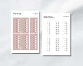 HABIT TRACKER, Weekly Tracker Planner Sticker Sheet, Habit Tracker Journal Stickers, Bullet Journal, Transparent & Matte | 1.5 inches