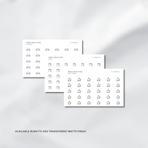 Charge 01 - Mini-Icon-Aufkleber, tägliches Icon-Sticker, minimalistischer & funktionaler Ikon-Aufkleber | Premium und Transparente Aufkleber