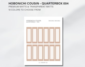Hobonichi Cousin Stickers, Quarter Boxes Planner Stickers, Hobonichi Cousin Techo Sticker, Transparent Stickers - Quarter Box 004