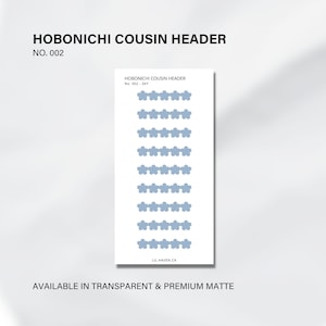 Hobonichi Cousin Week Sticker, Hobonichi Cousin Stickers, Minimalistic Functional Stickers, Premium and Transparent Stickers | No. 002