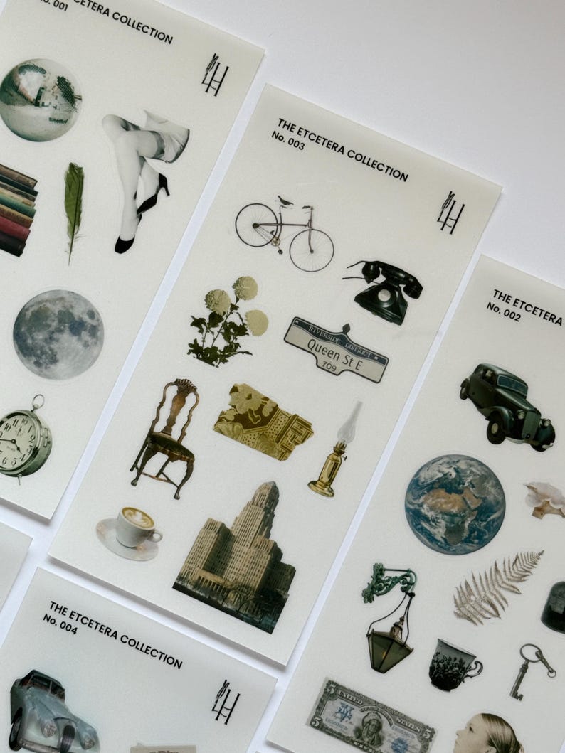 Vintage Collage Sticker Sheet – Junk Journal, Scrapbooking, Planner ...