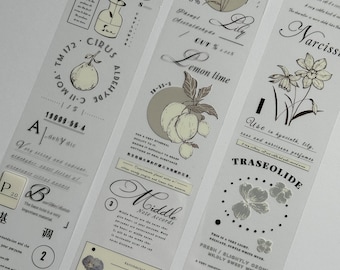 Freckles Tea- Warm Sweet Floral | Glossy PET Tape, Sample PET tape, Junk Journal Supplies, Scrapbooking Supplies, 100 cm loop