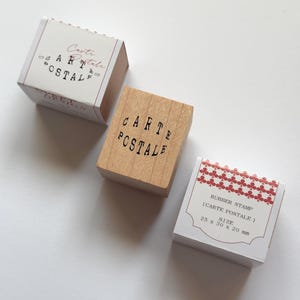 Nyret Design Stamps - Carte Postal | Postage Wooden Stamp, Postcard Series, Postmark Stamp  | Rubber Planner Stamp for Planner and Journal