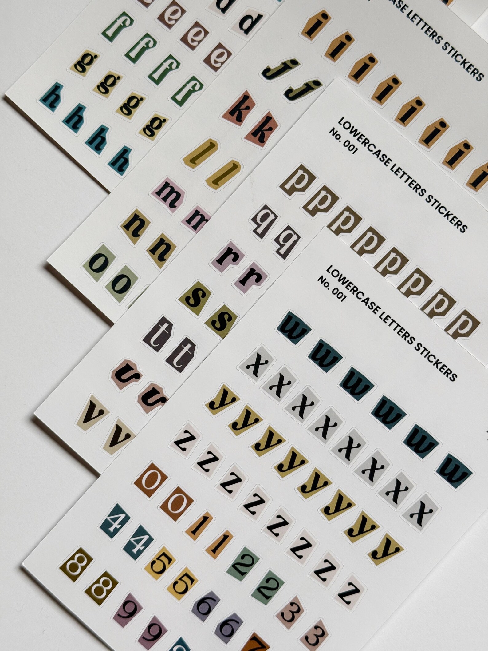 Lowercase Letters/alphabet Sticker | Minimalistic Sticker Sheet for ...