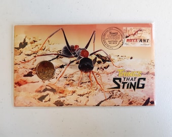 Sello de moneda de Australia 2014, portada: El animal hormiga toro, edición limitada coleccionable