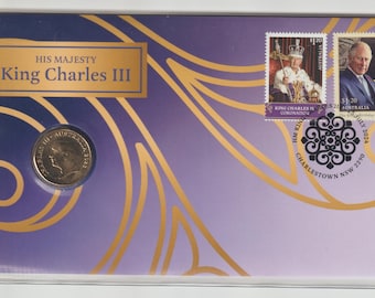 Moneda australiana de 2023, sello coleccionable de edición limitada del Rey Carlos III de la PNC.