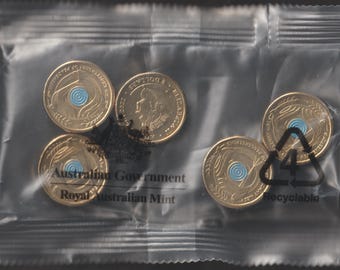 Moneda de 2 dólares de Australia Peacekeepers 2021, RAM, bolsa de 5 monedas coleccionables, decorativas, sin circular.