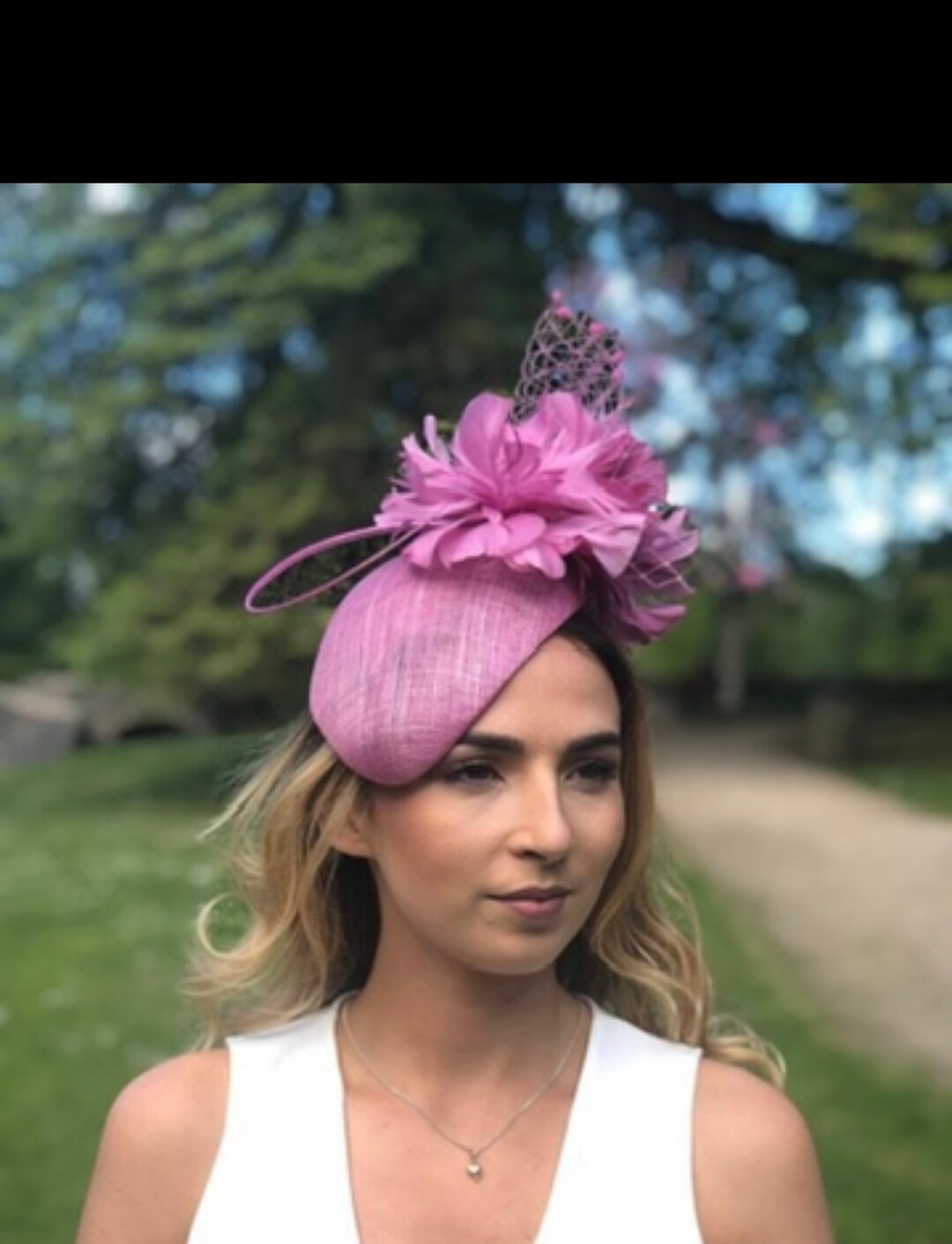 Pink Fascinator Headpiece for Wedding / Race Day Hat / Ladies Etsy — free download