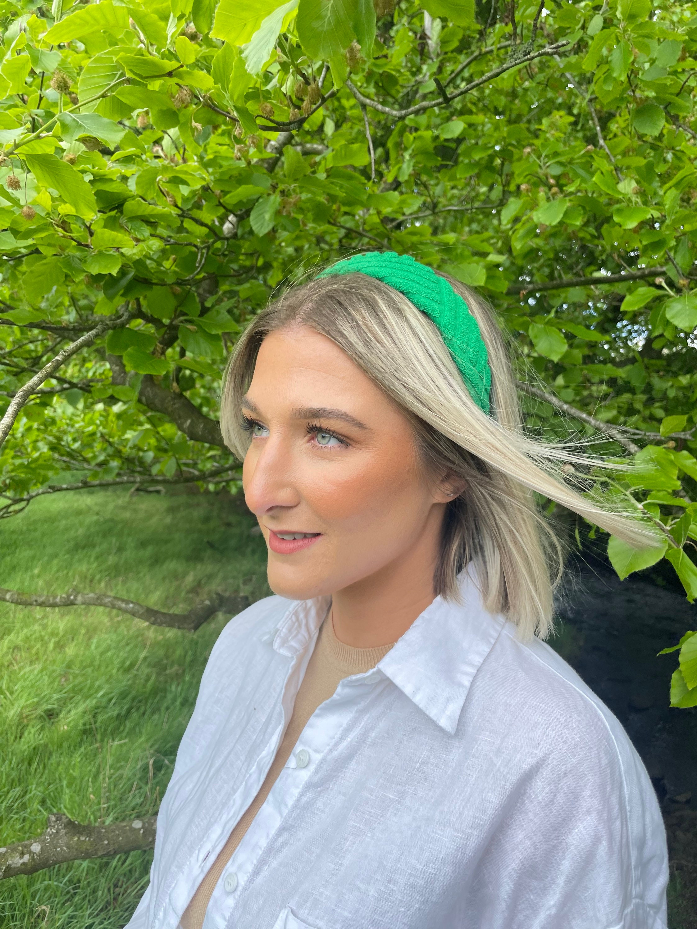 Fabric Twist Headband Turband Kelly Green 