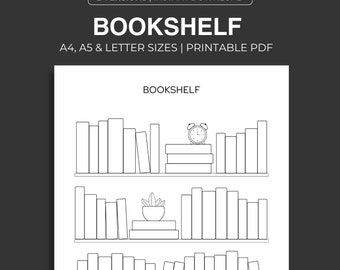 Registro de lectura imprimible para estantería: Plantilla de registro de lectura (PDF A4/A5/Carta)