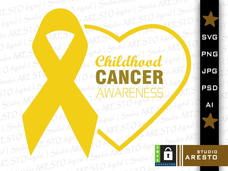 Childhood Cancer Awareness SVG PNG Cutting File Digital - Etsy