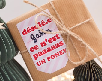 Étiquettes Cadeaux de Noël pour Marquer tous les Présents sous le Sapin - Messages décalés