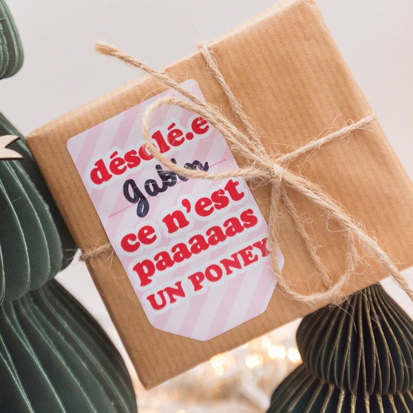 Étiquettes Cadeaux de Noël pour Marquer tous les Présents sous le Sapin - Messages décalés