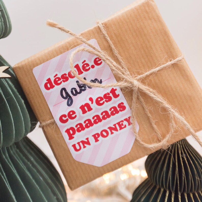 étiquettes pour marquer les cadeaux de Noël