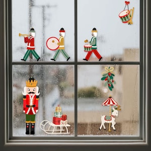Christmas Window Stickers, reusable and repositionable electrostatic to decorate windows and windows