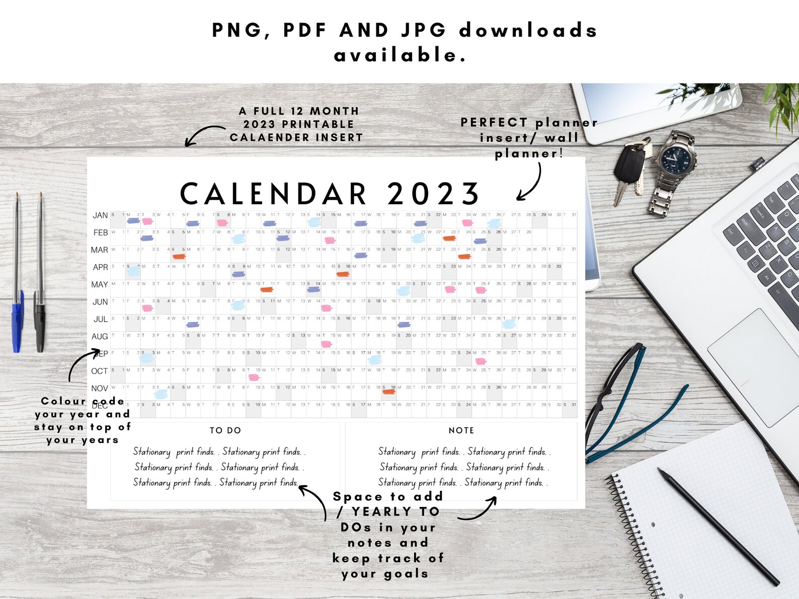 2023-year-calendar-printable-landscape-minimalist-calendar-etsy-canada