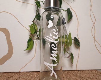 Personalisierte Wasserflasche | | Herz & Vorname