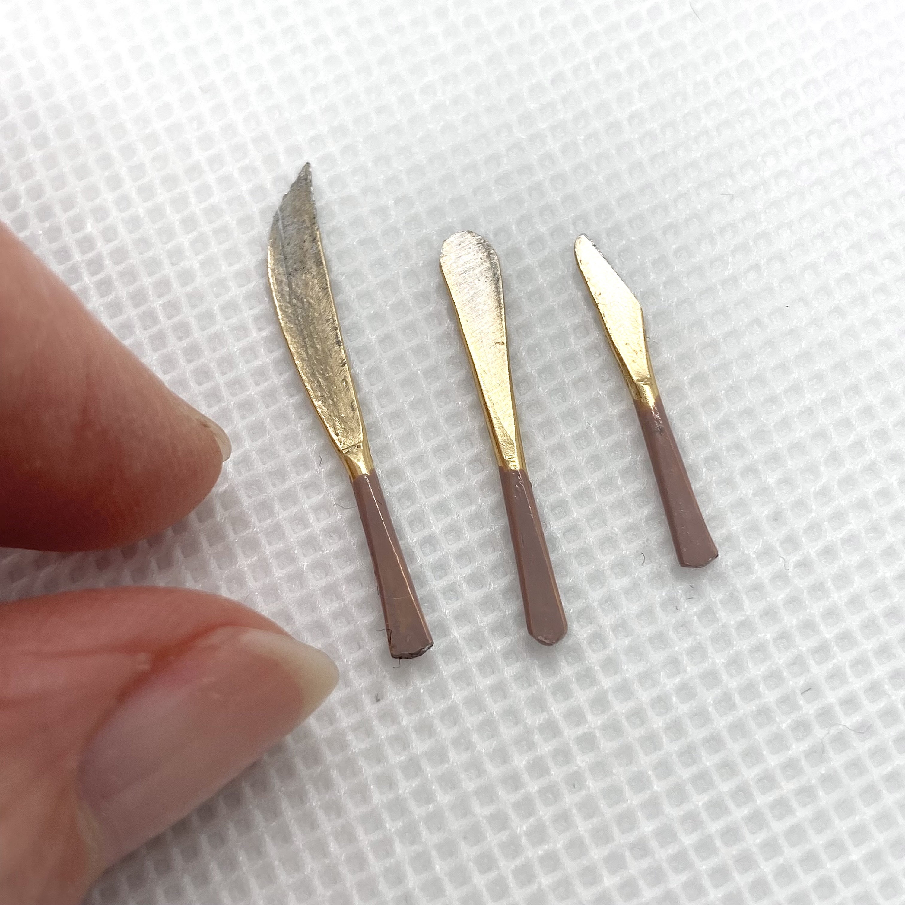 Miniature Knives for Dollhouse Kitchen, Vintage Miniature Knives