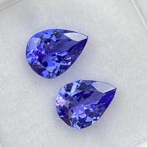 Natural Tanzanite 8x6 mm Pear Pair Faceted Loose Gemstone Weight-2.20 Cts, Perfect For making Jewellery  #B6.40