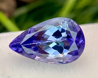 Natural Unheated Tanzanite 8.5x8.3 Pear Cut Faceted Loose Gemstone , Weight-1.25 Cts , (Loupe Clean) #B13.14