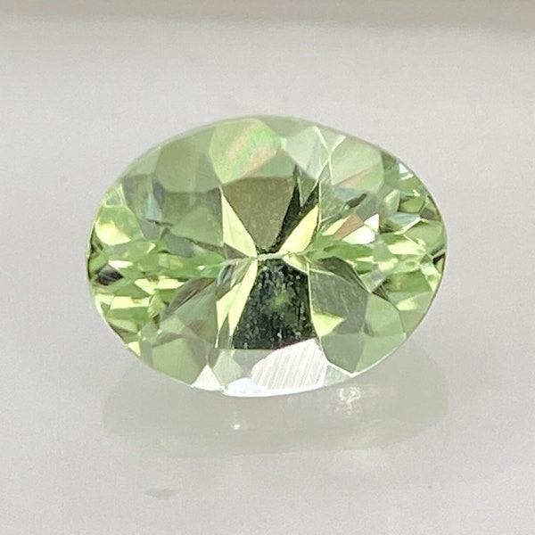 Natural Grassular Garnet 5x4 mm , .47 carat Rare Color Oval Cut Green Garnet Gems Ring size Faceted Gemstone Mint Garnet Rarest Garnet